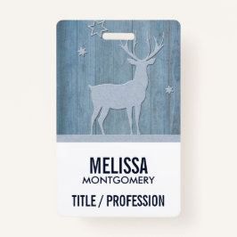 ブルーウッド素朴トナディアカントリークリスマス バッジ