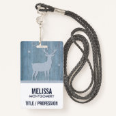 ブルーウッド素朴トナディアカントリークリスマス バッジ (裏面ランヤード)