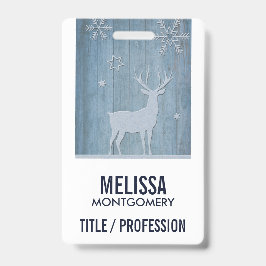 ブルーウッド素朴トナディアカントリークリスマス バッジ