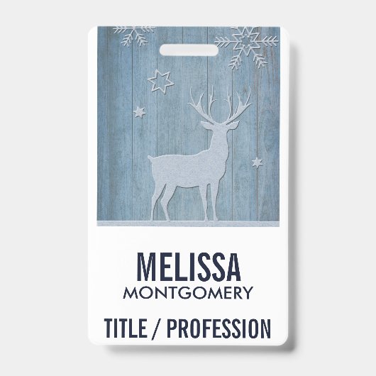 ブルーウッド素朴トナディアカントリークリスマス バッジ (Front)