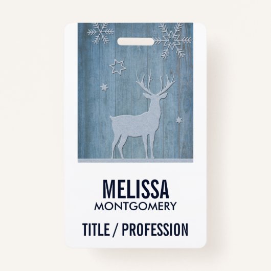 ブルーウッド素朴トナディアカントリークリスマス バッジ (正面)