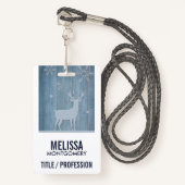 ブルーウッド素朴トナディアカントリークリスマス バッジ (正面ランヤード)