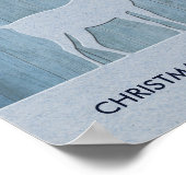 ブルーウッド素朴トナディアカントリークリスマス ポスター (角)