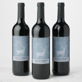 ブルーウッド素朴トナディアカントリークリスマス ワインラベル (ボトル)