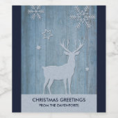 ブルーウッド素朴トナディアカントリークリスマス ワインラベル (シングルラベル)