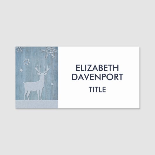 ブルーウッド素朴トナディアカントリークリスマス 名札 (正面)