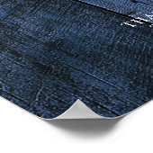 ブルーウッド素朴バーンズ結婚ウェルカムサイン ポスター (角)