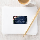 ブルーウッド素朴ブルガンディーブルーフローラアドレス ラベル (インサイチュ)