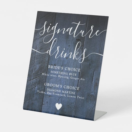 ブルーウッド素朴ボホバーンシグネチャードリンク 台座サイン (正面)