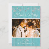 ブルーウッド素朴メリークリスマスホリデーカード シーズンカード (正面)