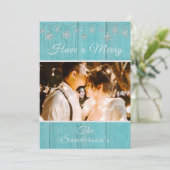 ブルーウッド素朴メリークリスマスホリデーカード シーズンカード (スタンド正面)