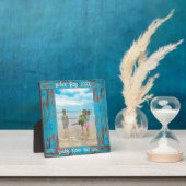 ブルーウッド素朴文字スクエアフォトフレーム フォトプラーク (インサイチュ)