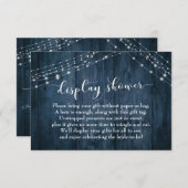 ブルーウッド&ライトラップブライダルシャワーカードなし エンクロージャーカード (正面/裏面)