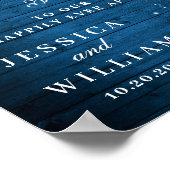 ブルーウッド&赤面バラフローラ結婚ズへようこそ ポスター (角)