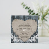 ブルーウッ初期のドハート結婚式招待状 招待状 (スタンド正面)