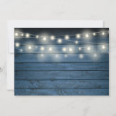 ブルーウッ素朴ドストリングライトフォトバプティスマ サンキューカード (裏面)