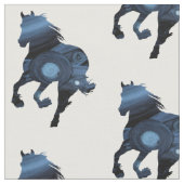 ブルーウマ生地 ファブリック (クローズアップ)