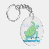 ブルーウミガメ キーホルダー (正面左)