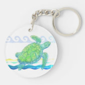 ブルーウミガメ キーホルダー (裏面)