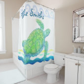 ブルーウミガメ シャワーカーテン (インサイチュ)