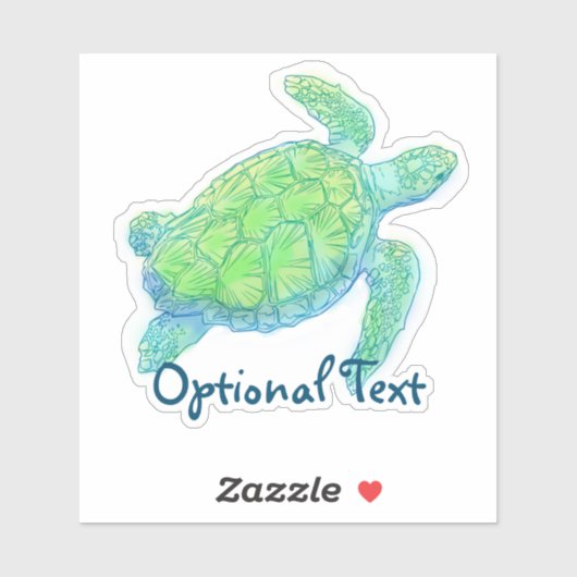 ブルーウミガメ シール (シート)