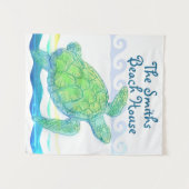 ブルーウミガメ タペストリー (正面(横))