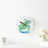 ブルーウミガメ ラウンド壁時計 (ホーム)