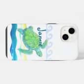 ブルーウミガメ iPhoneケース (裏面横)