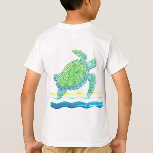 ブルーウミガメ Tシャツ (裏面)