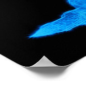 ブルーウルフが月で泣く ポスター (角)