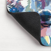 ブルーウルフマウスパッド |ウルフカラフルスケッチ マウスパッド (コーナー)