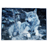 ブルーウルフ抱き枕 ラージペーパーバッグ (裏面)