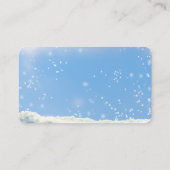 ブルーウーエレガントター雪だるまベビーお洒落シャワー エンクロージャーカード (裏面)