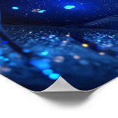 ブルーウーマン顔 ポスター (角)