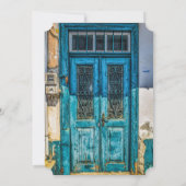 ブルーウ動揺してェアーズウッド結婚式招待状 招待状 (裏面)