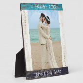 ブルーウ素朴ィードフォト結婚の記念日 フォトプラーク (側面)