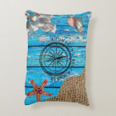 ブルーウ素朴航海のィードラップ アクセントクッション (裏面(縦))