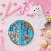 ブルーウ素朴航海のィードラップ ペーパープレート (パーティー)