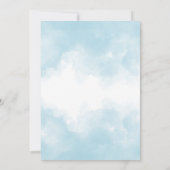 ブルーエアプレーンベアベイビーシャワー招待状-男の子 招待状 (裏面)