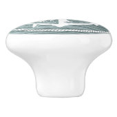 ブルーエイジドウッドルックプリントと航海のいかり セラミックノブ (側面)