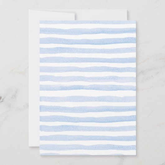 ブルーエイプリルシャワーが5花赤ちゃんシャワーをもたらす 招待状 (裏面)