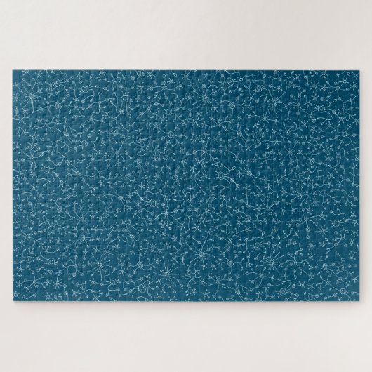 ブルーエイリアンデザインジグソーパズル ジグソーパズル (横)