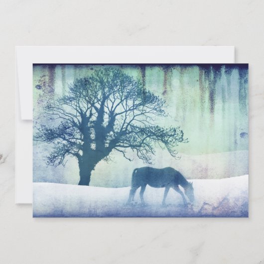 ブルーエクエストリアン結婚式招待状 招待状 (裏面)