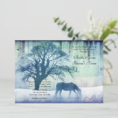 ブルーエクエストリアン結婚式招待状 招待状 (スタンド正面)