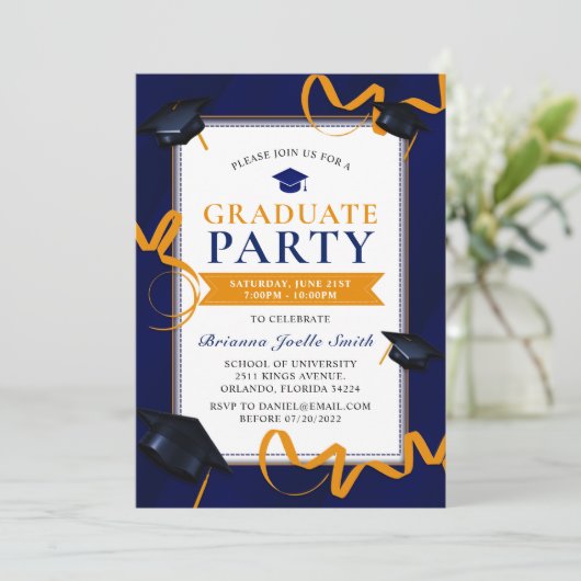 ブルーエクセシショングラードハッツパーティの招待状 招待状 (スタンド正面)