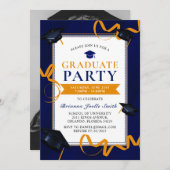 ブルーエクセシショングラードハッツパーティの招待状 招待状 (正面/裏面)