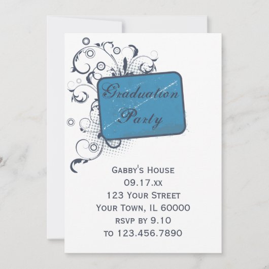 ブルーエクセシションパーティー招待状 招待状 (正面)