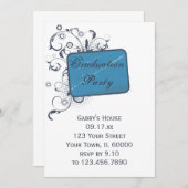 ブルーエクセシションパーティー招待状 招待状 (正面/裏面)