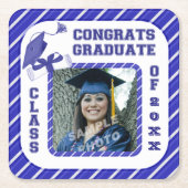 ブルーエクセシデントスクールパーティーコースター スクエアペーパーコースター (正面)