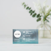 ブルーエコミスティフォレストウェルネスプロフェッショナルロゴ 名刺 (スタンド正面)